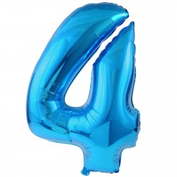 #4 Blue Foil Balloon