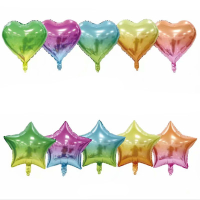 Rainbow foil balloons