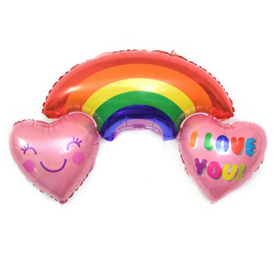 Bright Rainbow Supershape Balloons
