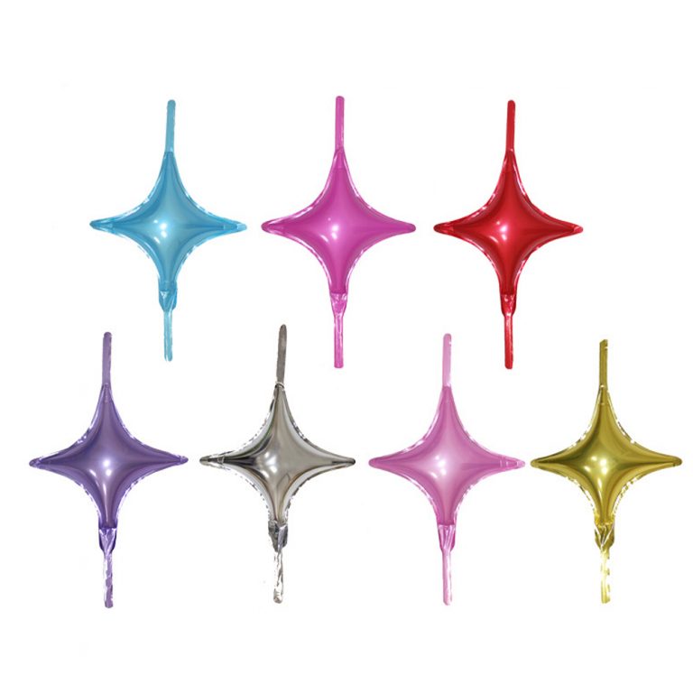 Four-pointed Star Aluminum Foil Balloons