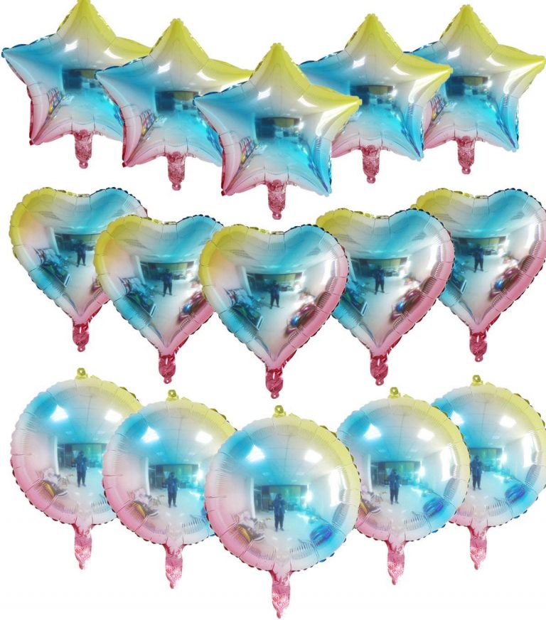 Heart& Star& round foil balloons