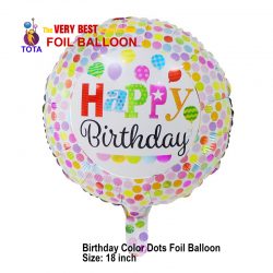 Birthday Color Dots Foil Balloon