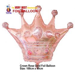 Crown Rose Gold Foil Balloon