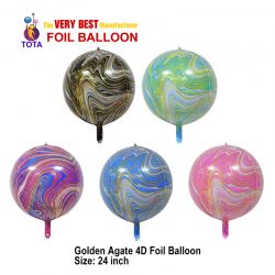 Golden Agate 4D Foil Balloon