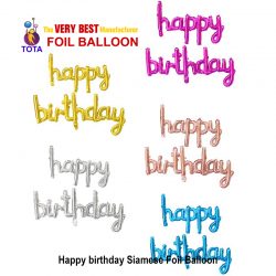 Happy birthday Siamese Foil Balloon