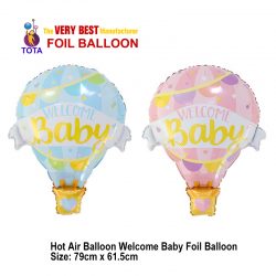 Hot Air Balloon Welcome Baby Foil Balloon