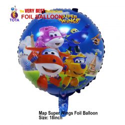 Map Super Wings Foil Balloon