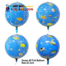 Ocean 4D Foil Balloon
