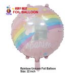 Rainbow Unicorn Foil Balloon