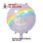 Rainbow swan Foil Balloon