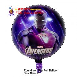 Round Iron Man Foil Balloon