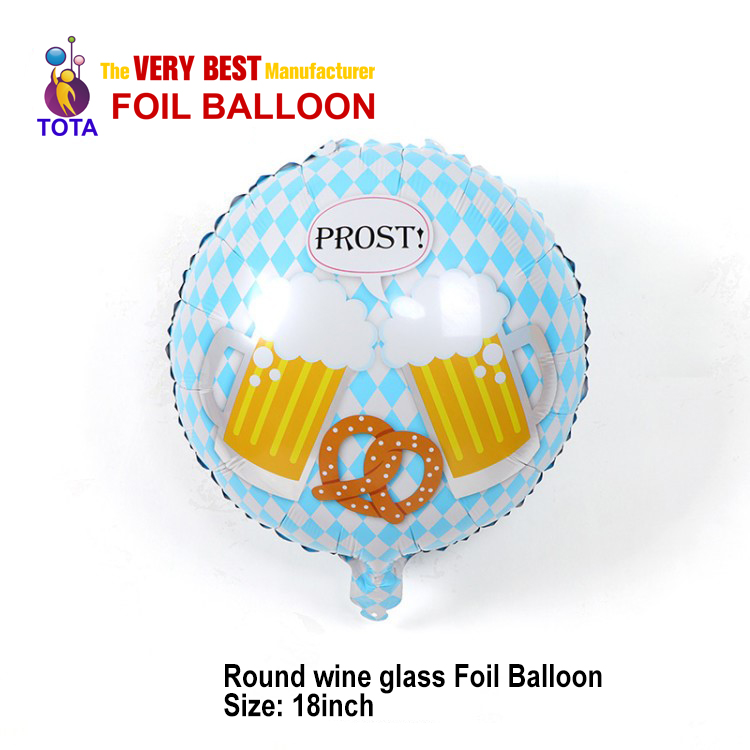 Round wine glass Foil Balloon