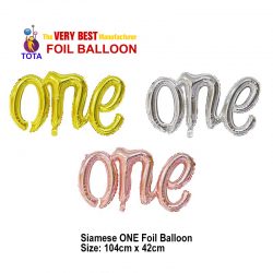 Siamese ONE Foil Balloon