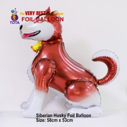 Siberian Husky Foil Balloon