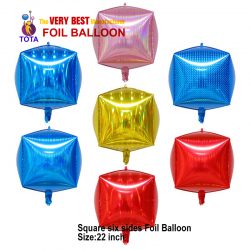 Square six sides Foil Balloon