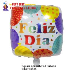 Square spanish Foil Balloon